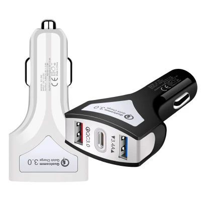 Chargeur de voiture QC3.0 Pd de haute qualité, charge rapide de voiture, Double USB pour téléphone intelligent