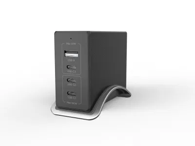 4 ports (ports 3C, port 1A) chargeur GaN de bureau 130 W